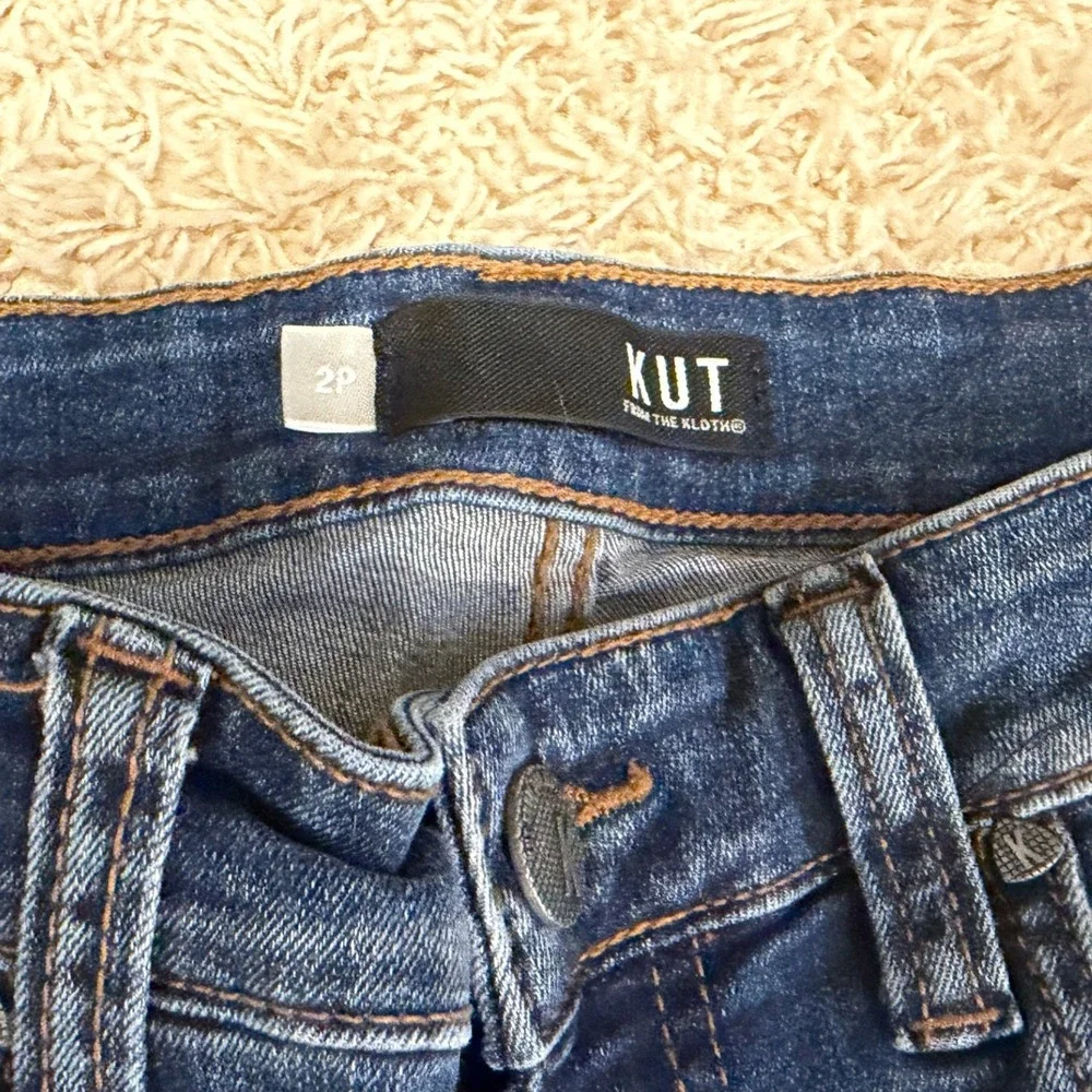 KUT from the Kloth Womens 2P Blue Bootcut Denim Jeans Medium Wash Stretch Petite